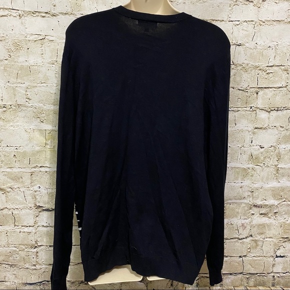 Croft & Barrow Black Striped Cardigan Sweater - Picture 3 of 5